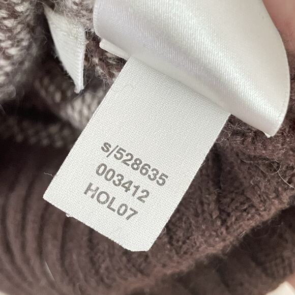 Vtg Y2K Fitted V Neck Sweater S Brown Striped Angora Blend Bella Swan Academia - Picture 5 of 8